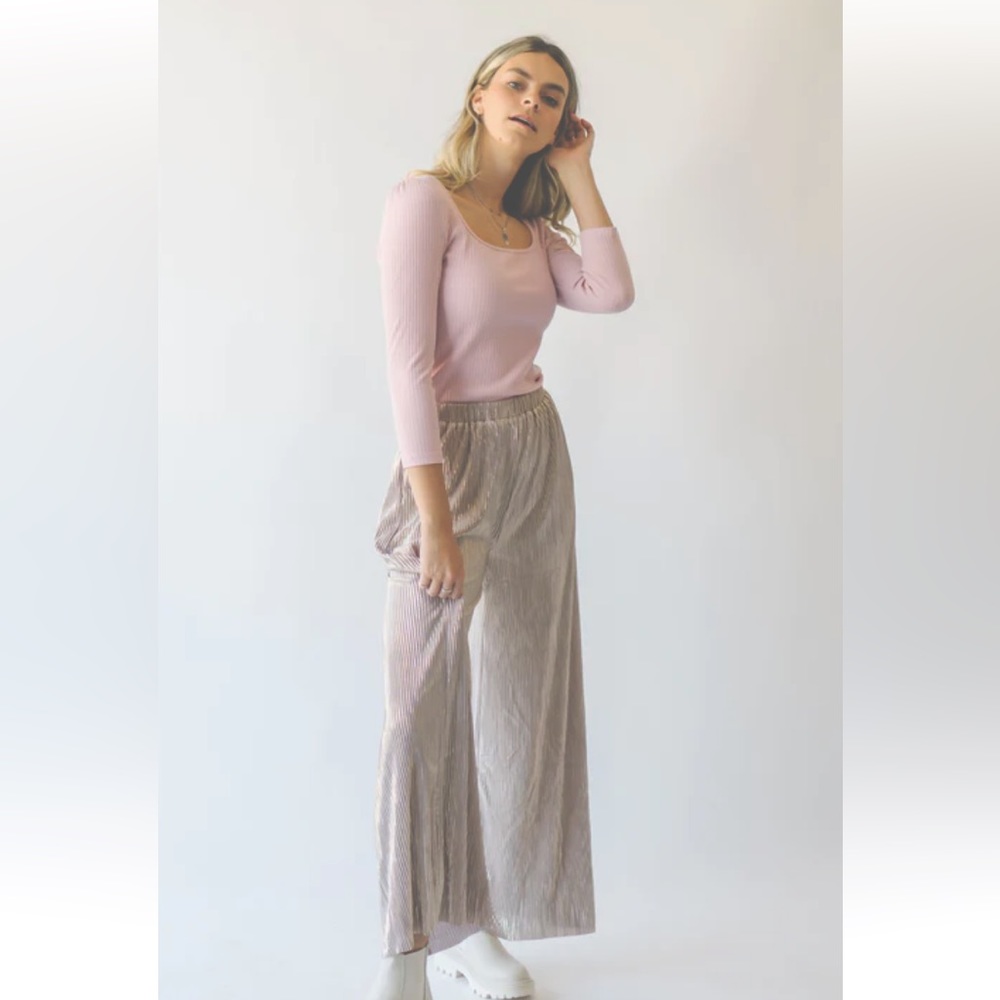 NWT Shimmer Wide Leg Pant